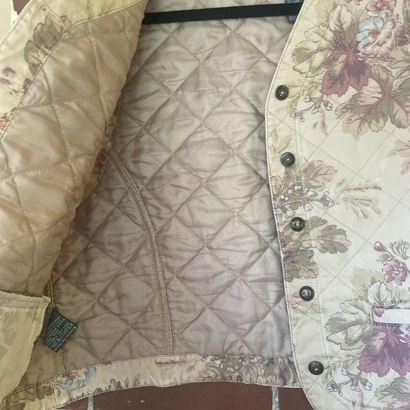 90s floral quilted floral vest - Picture 8 of 10